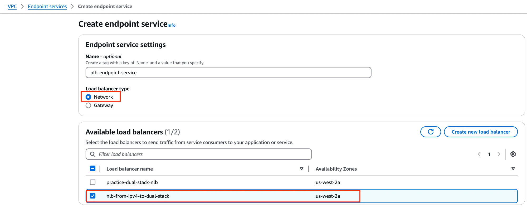 [Provider] Create Endpoint service configuration