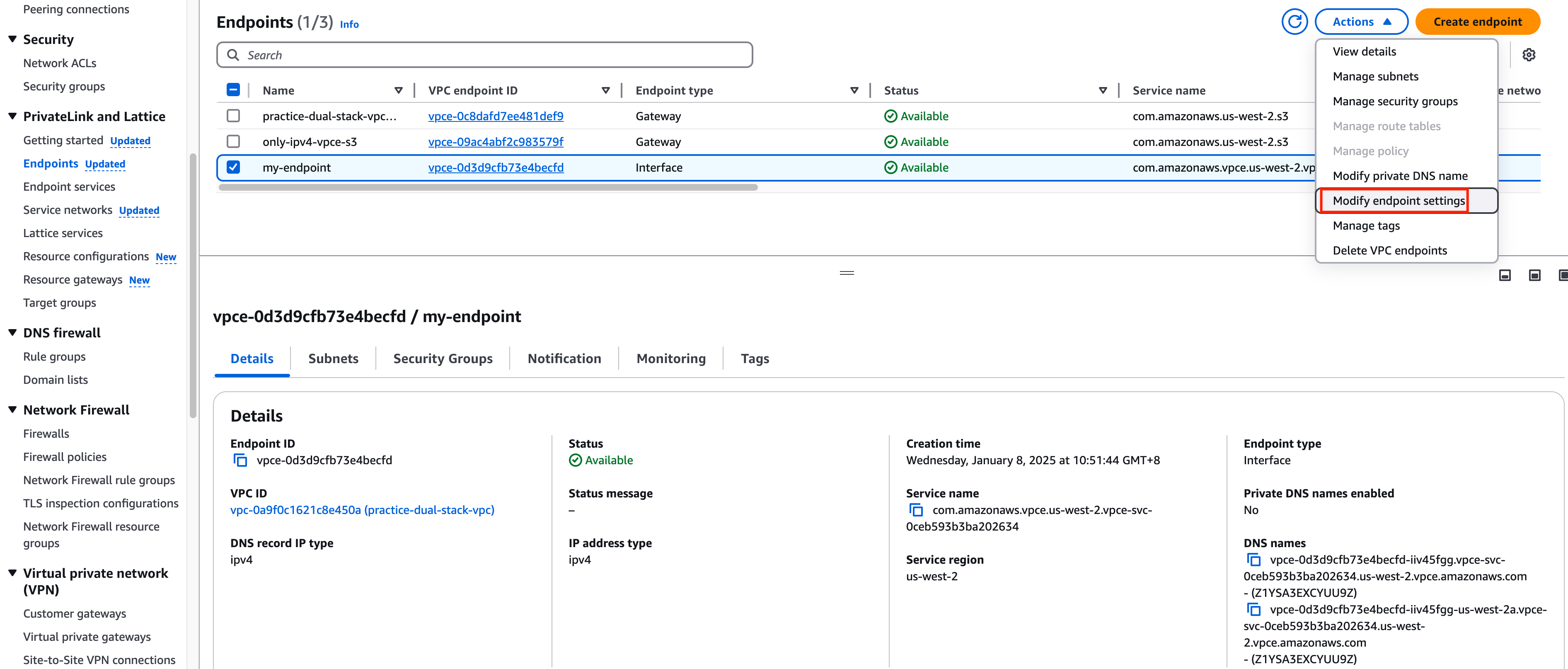 [Consumer] Modify endpoint settings