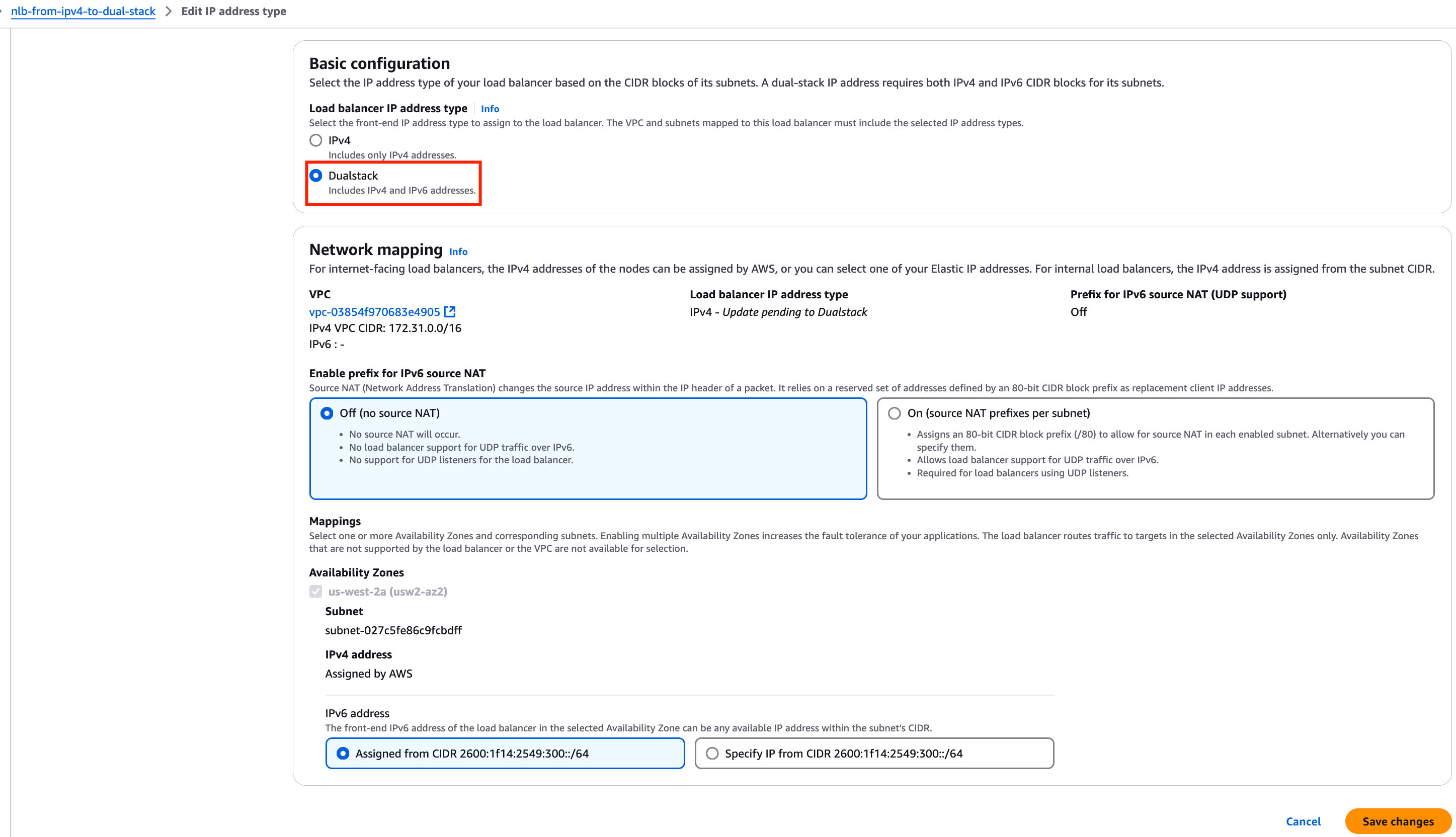 Select Dualstack